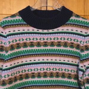 J.Crew Women's M Fair Isle Lambswool Blend Sweater